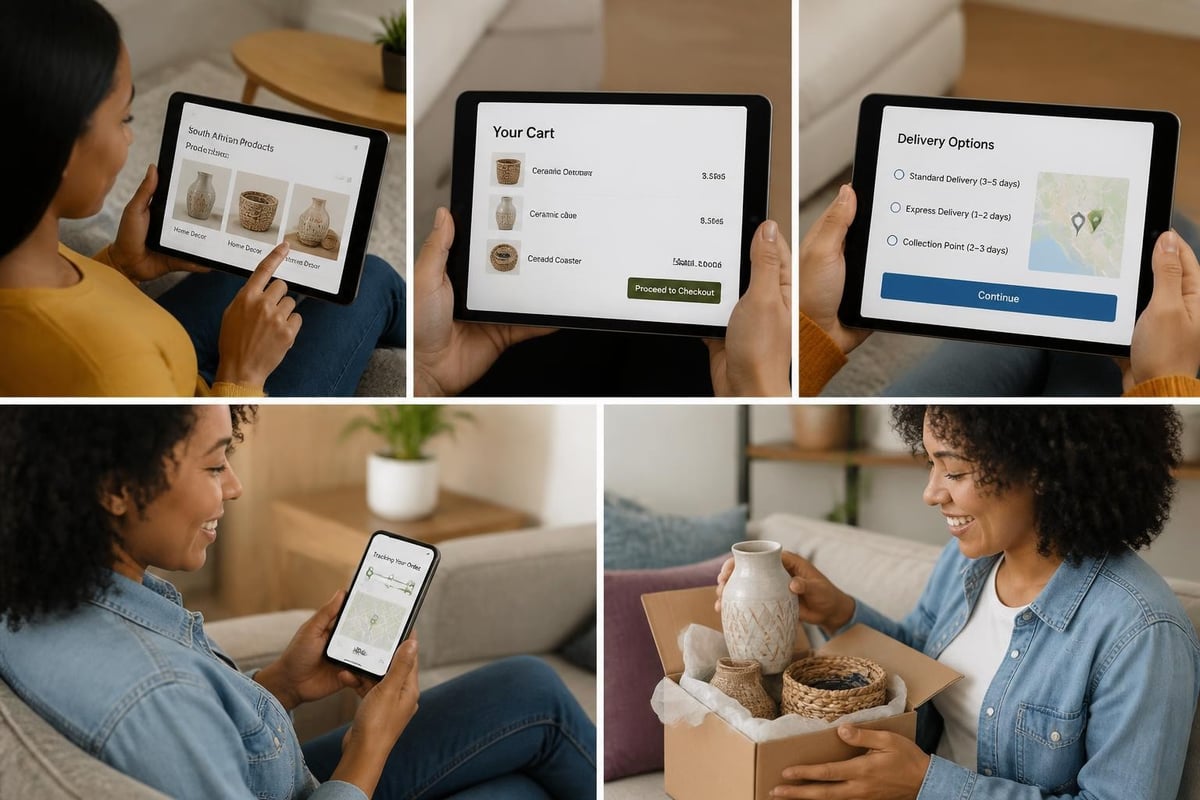 Online South African grocery shopping workflow