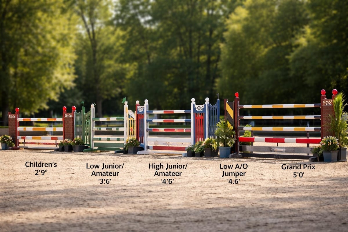 Equine jumpers category system