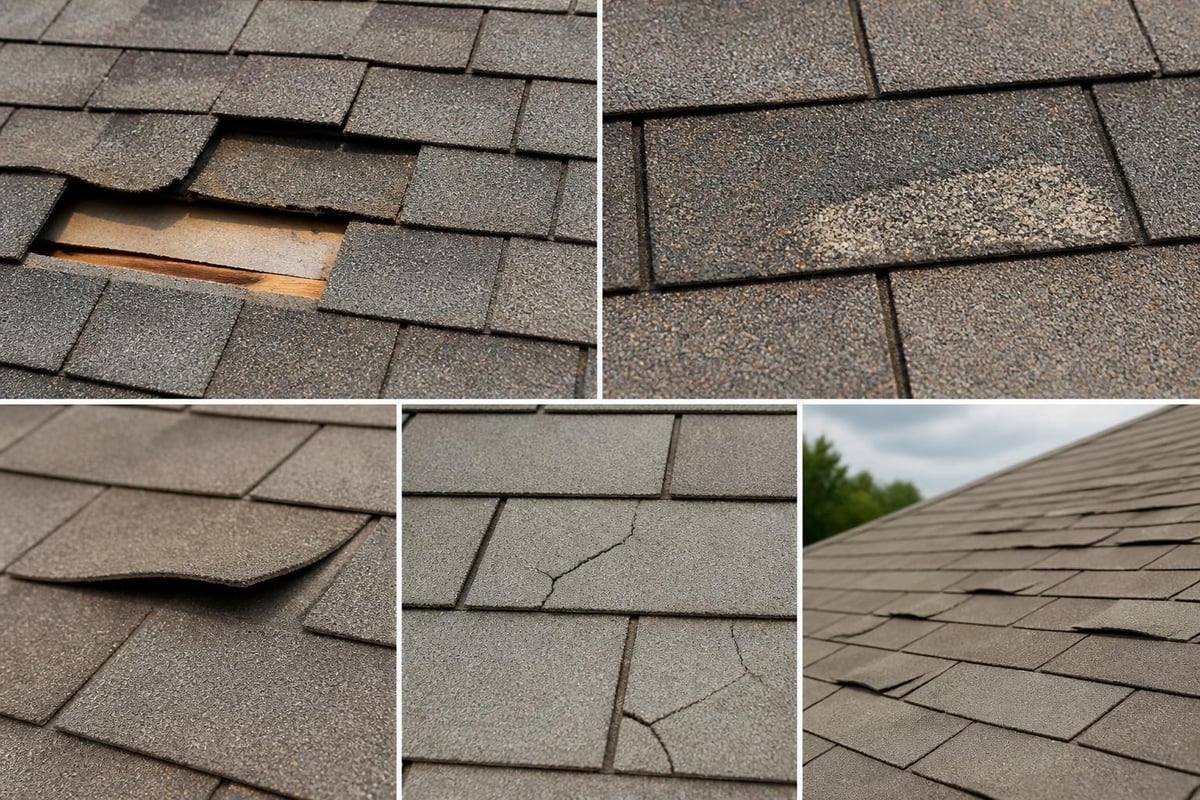 Common shingle damage patterns