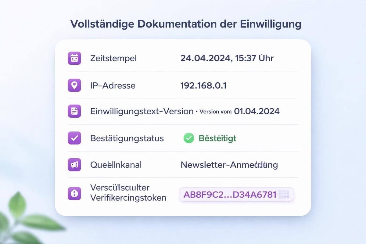 Dokumentationskette Opt-In