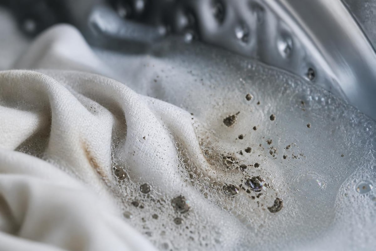 Soap detergent molecule interaction with fabric