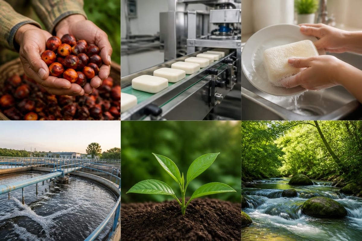Environmental lifecycle of soap detergent