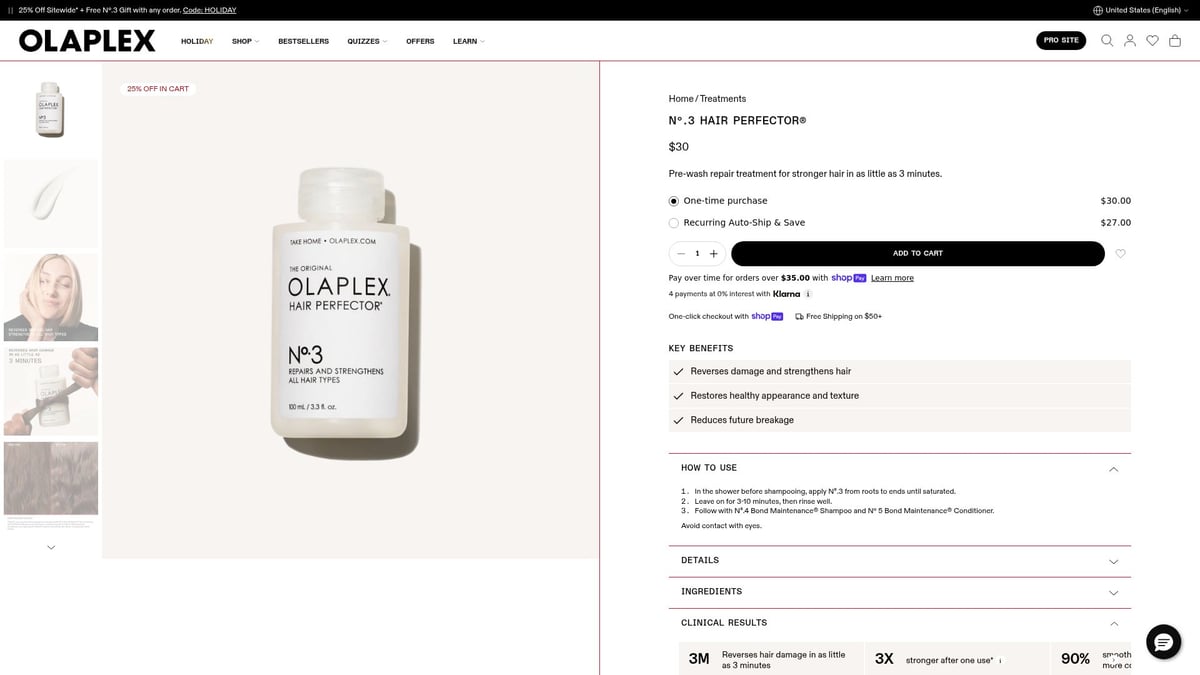 9 Essential Personal Care Brand Products to Try in 2025 - Olaplex No. 3 Hair Perfector