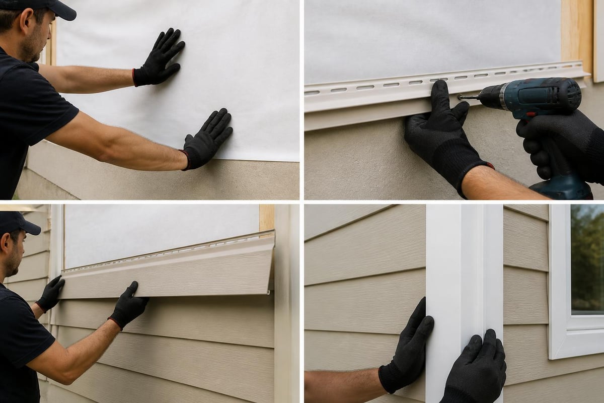 Siding installation process