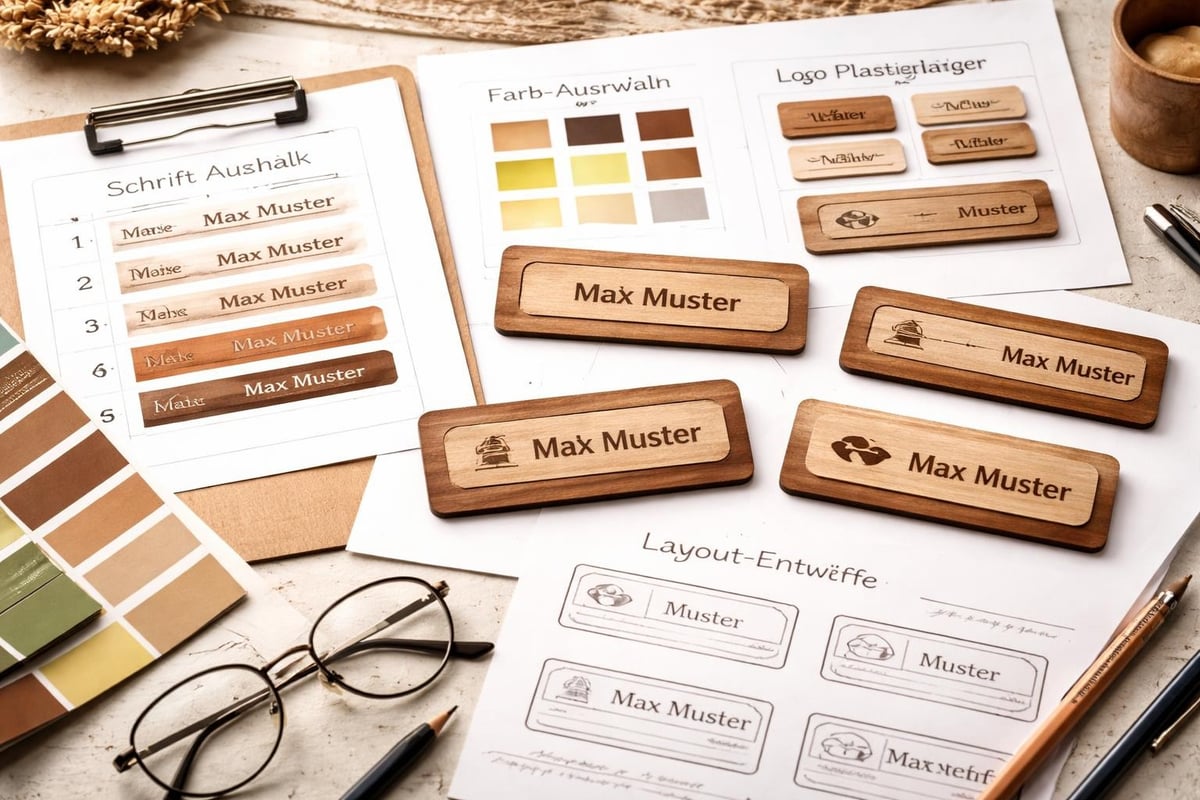 Namensschild-Gestaltung