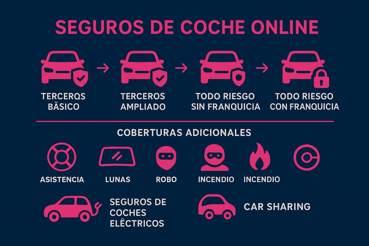 Tipos de seguros de coche online y coberturas disponibles