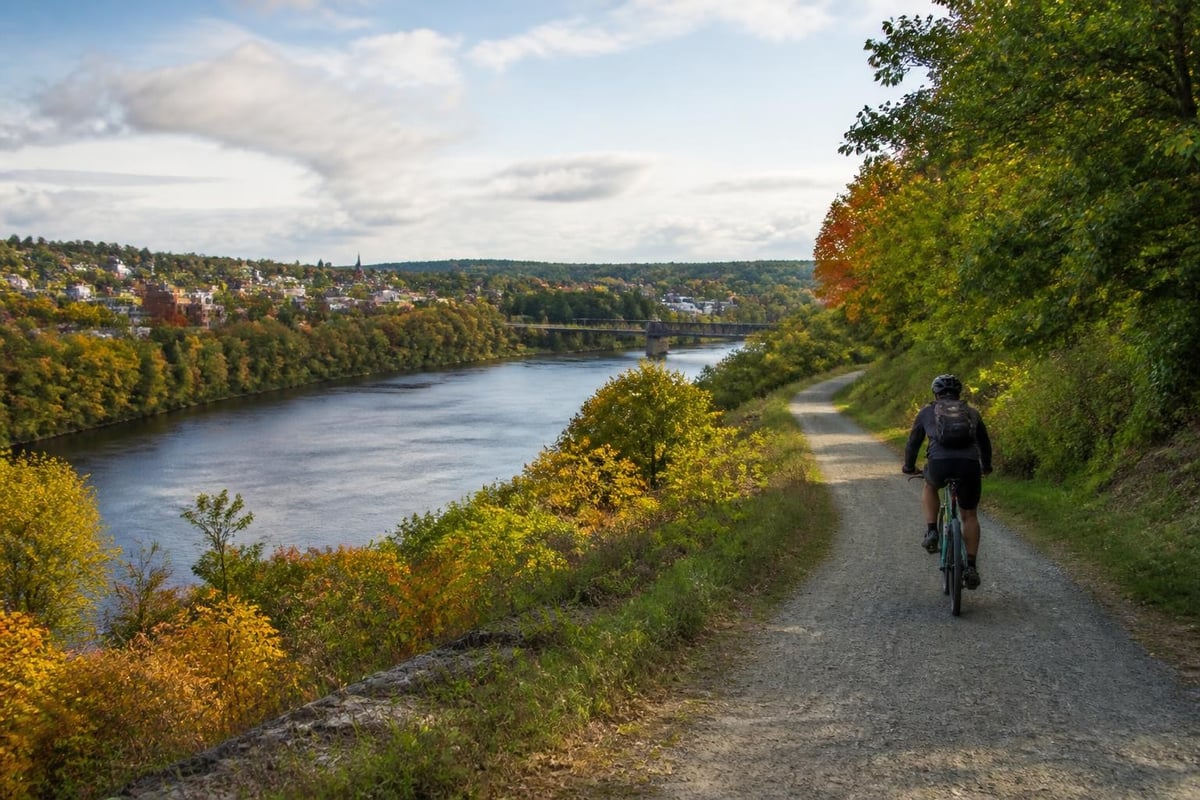 Outdoor activities along Kennebec River in Waterville