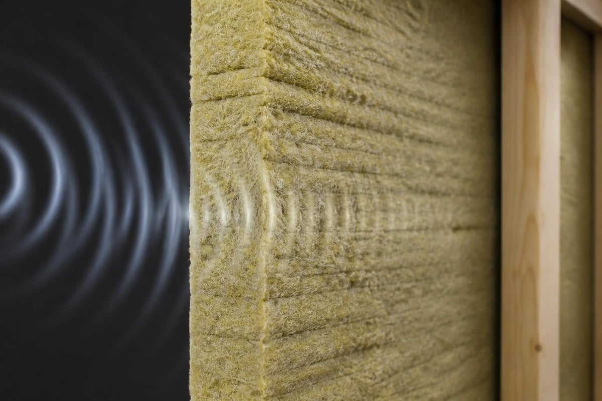 Sound absorption mechanism in insulation batts