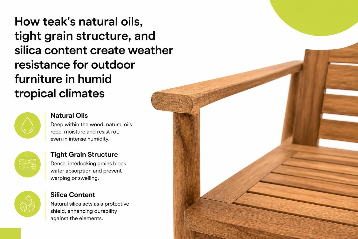Teak wood cellular structure