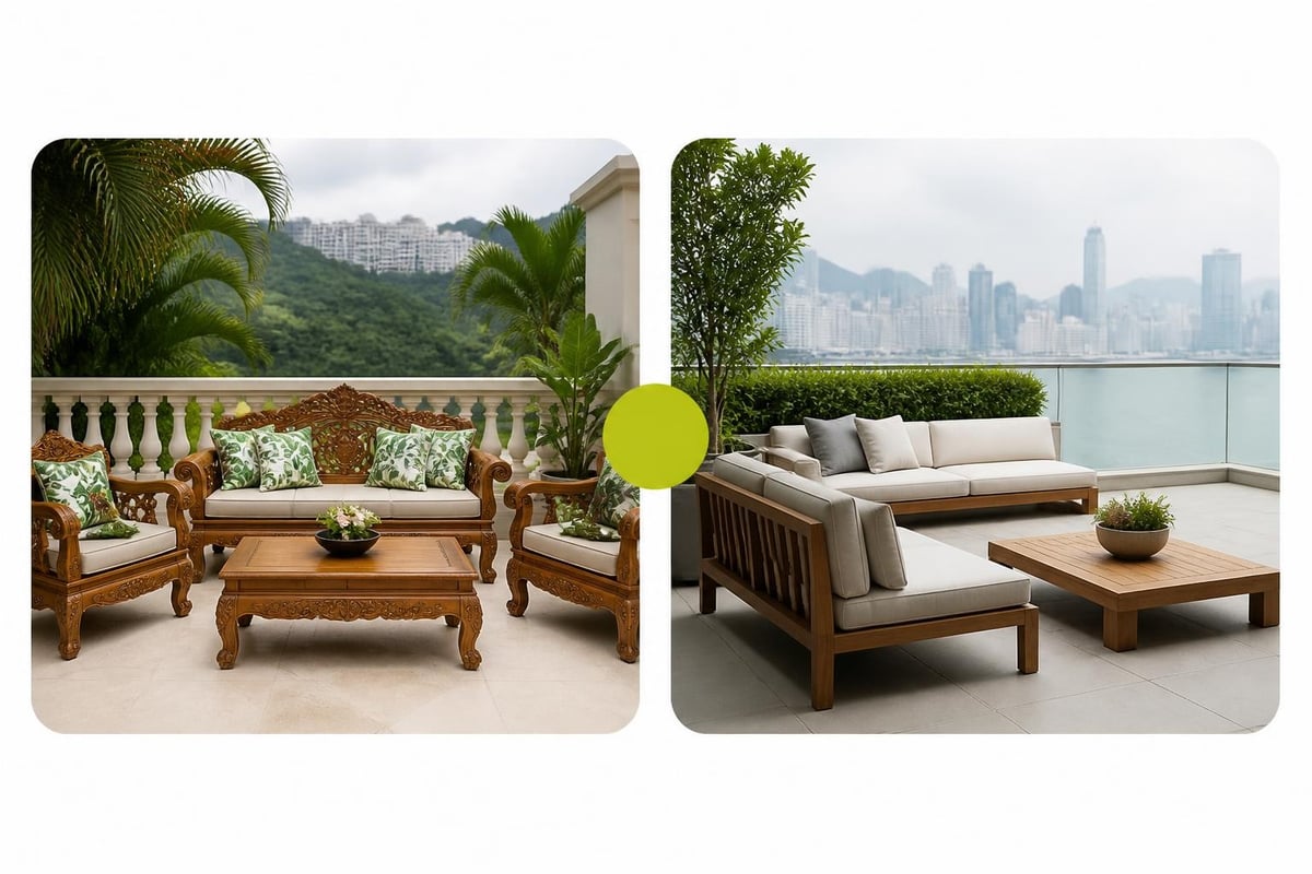 Teak furniture styles comparison