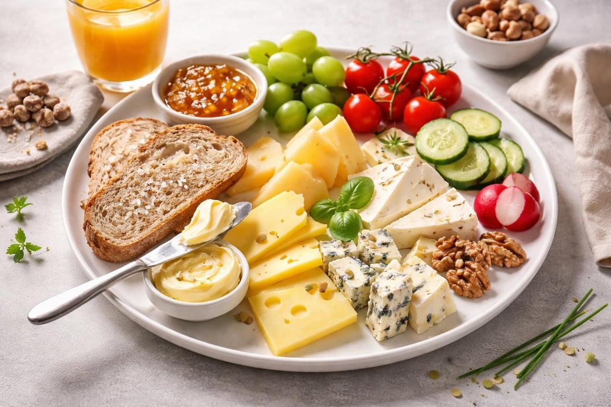 Käsefrühstück Zusammenstellung