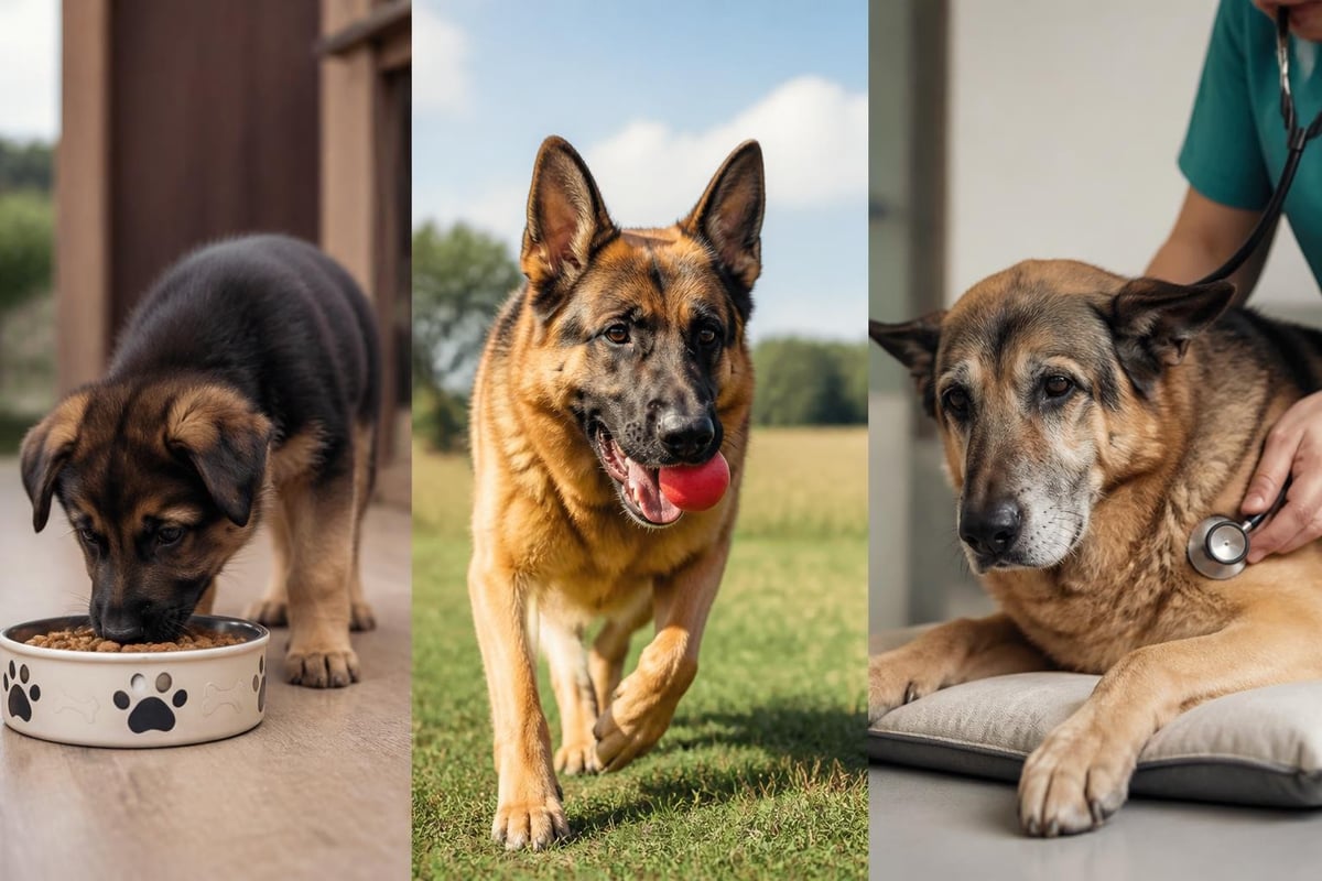 German Shepherd developmental stages
