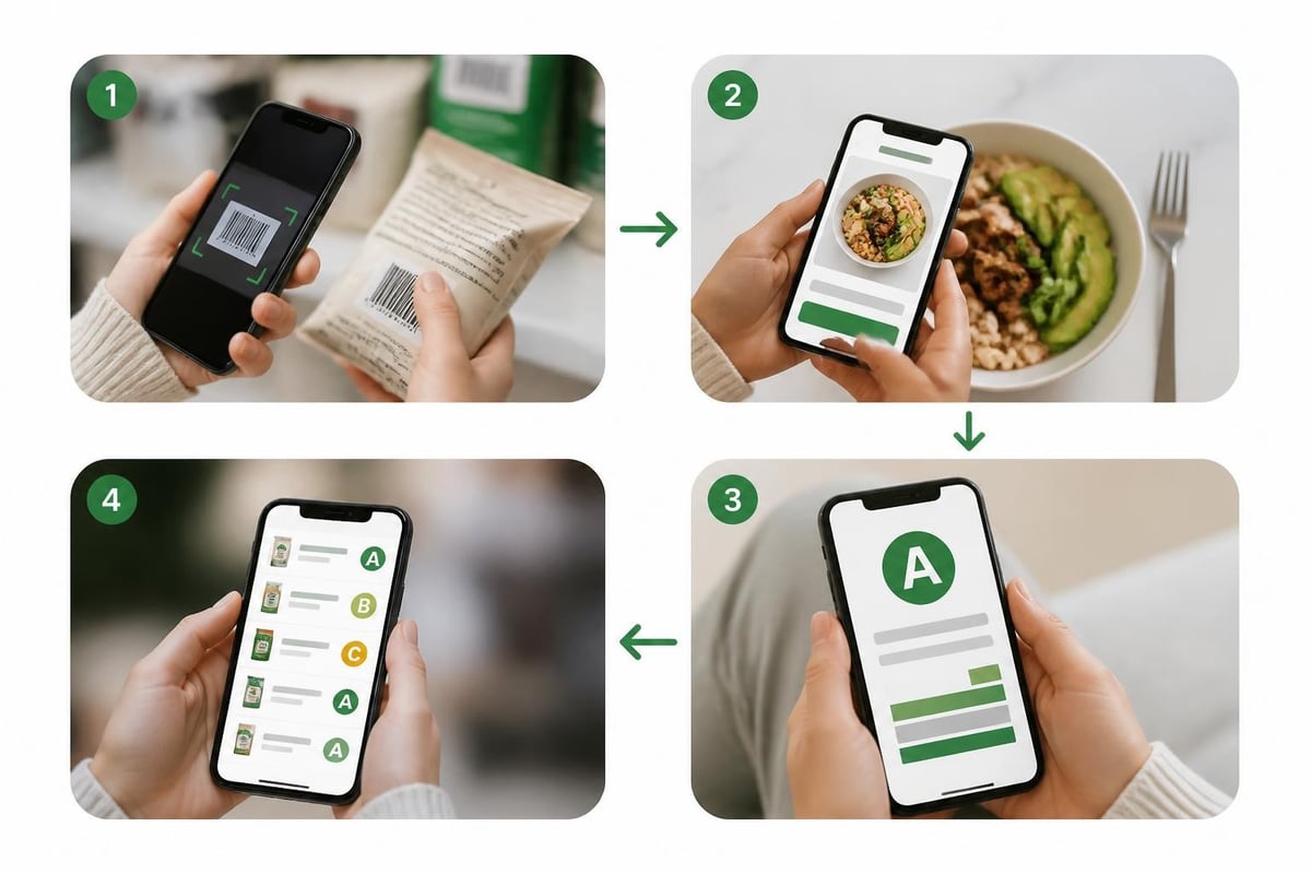 Fooducate user workflow