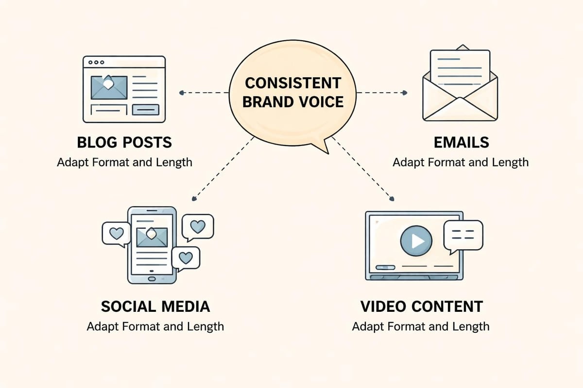 Brand voice across content channels