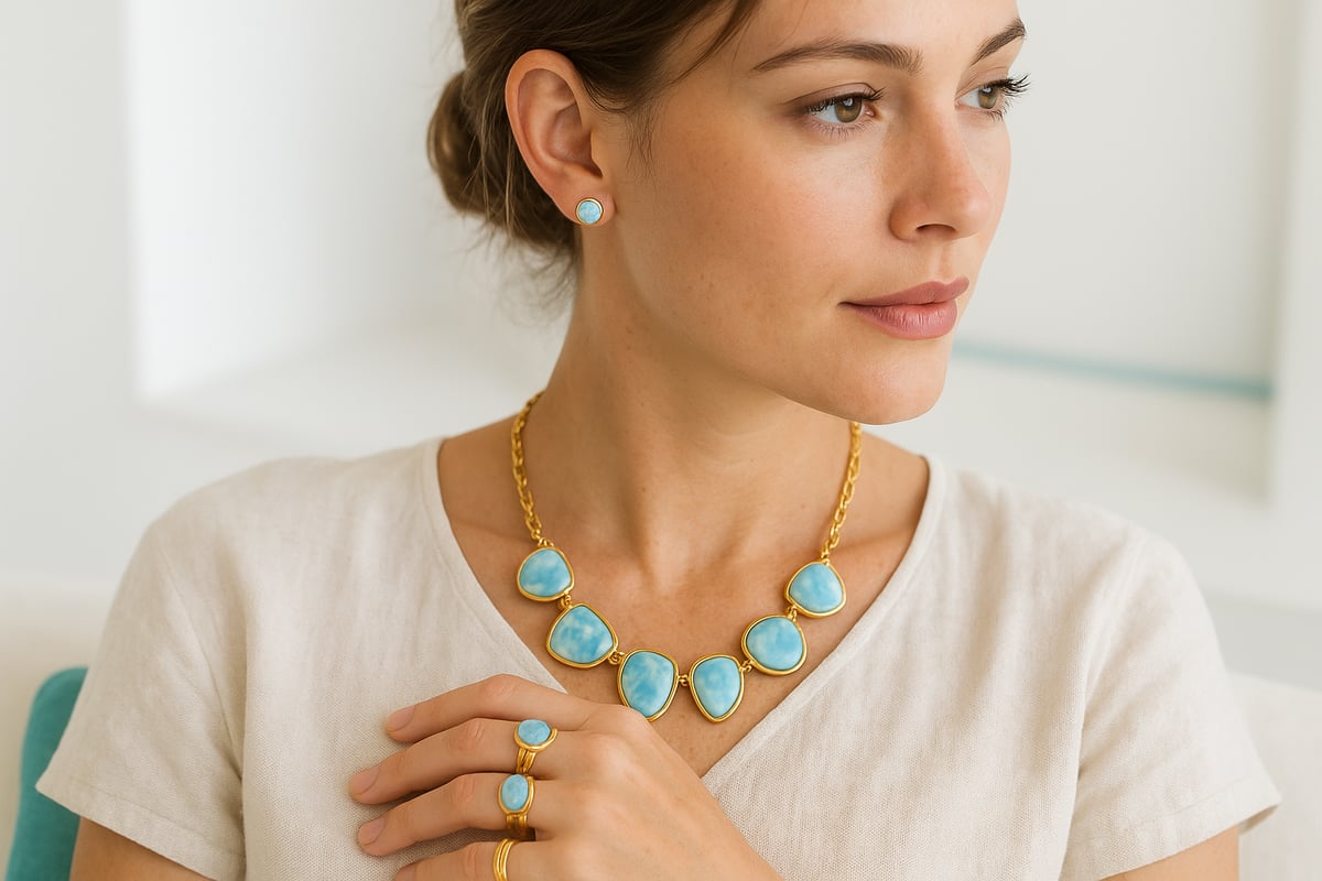 Styling Tips: Wearing Larimar and Gold with Confidence