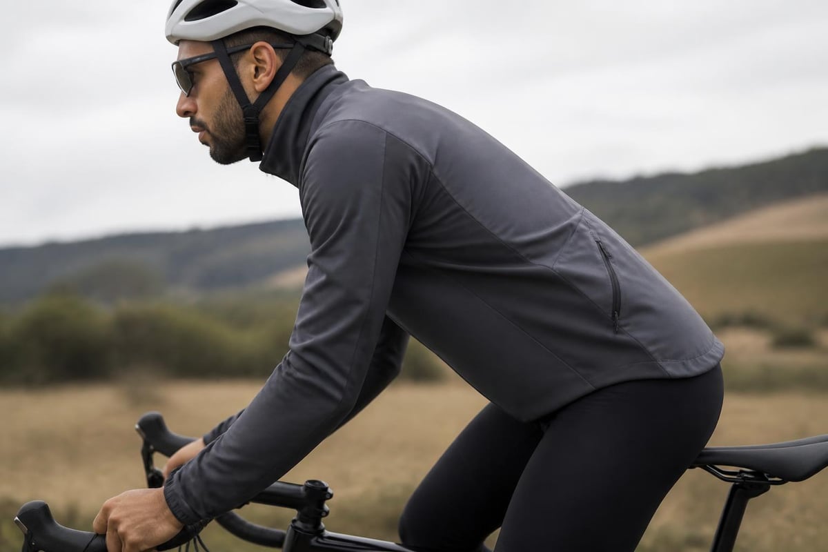 Jacket features supporting rider mobility