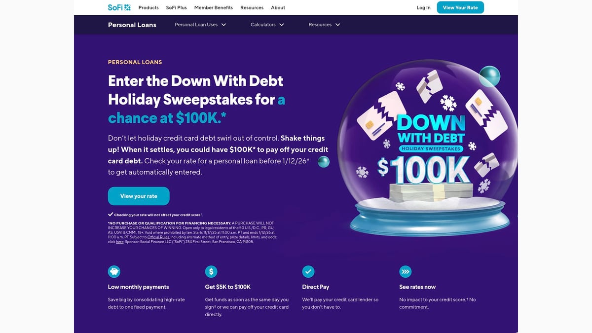 7 Brilliant Best Loans to Pay Off Credit Card Debt in 2026 - SoFi Personal Loan