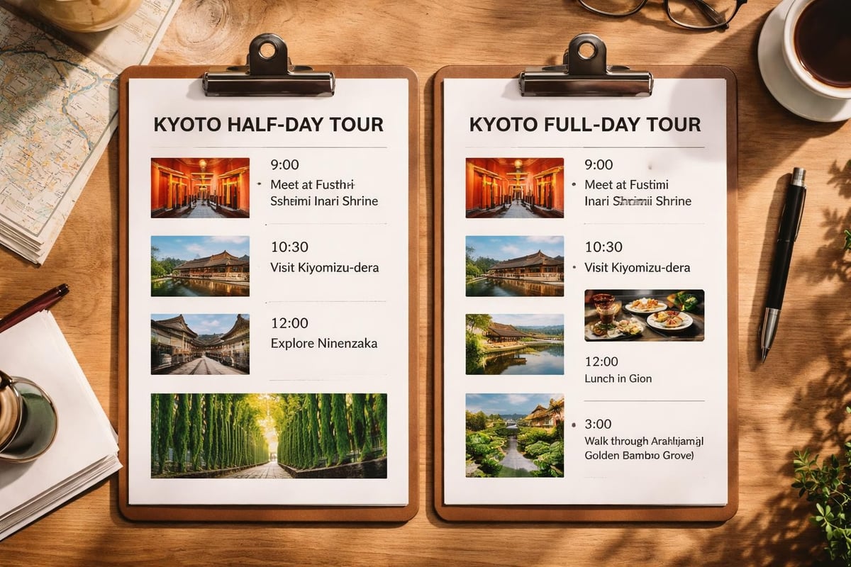 Sample daily itineraries