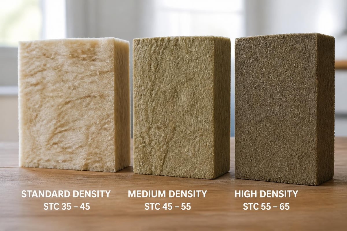 Acoustic batt density comparison