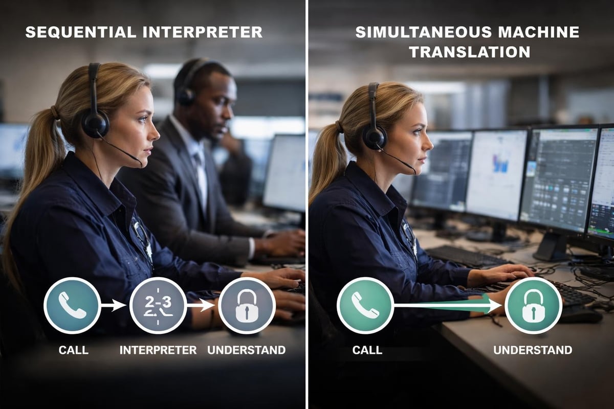 Real-time translation workflow comparison