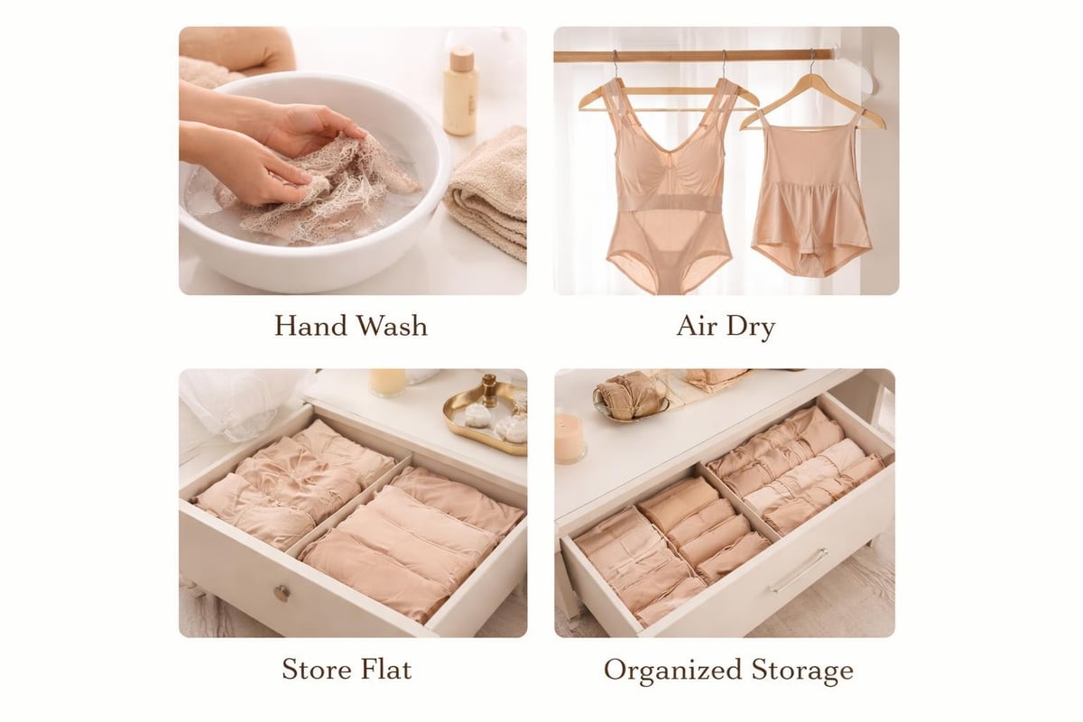 Lingerie care routine