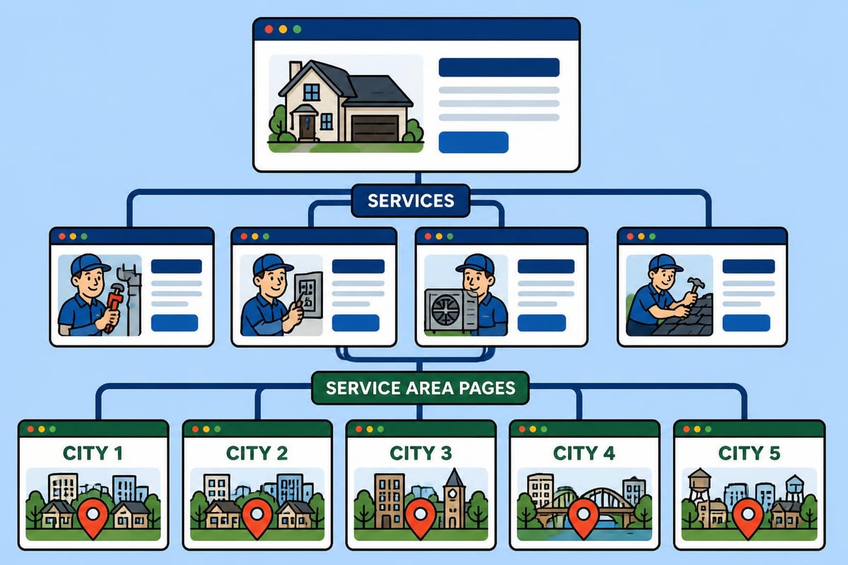 Service area page structure