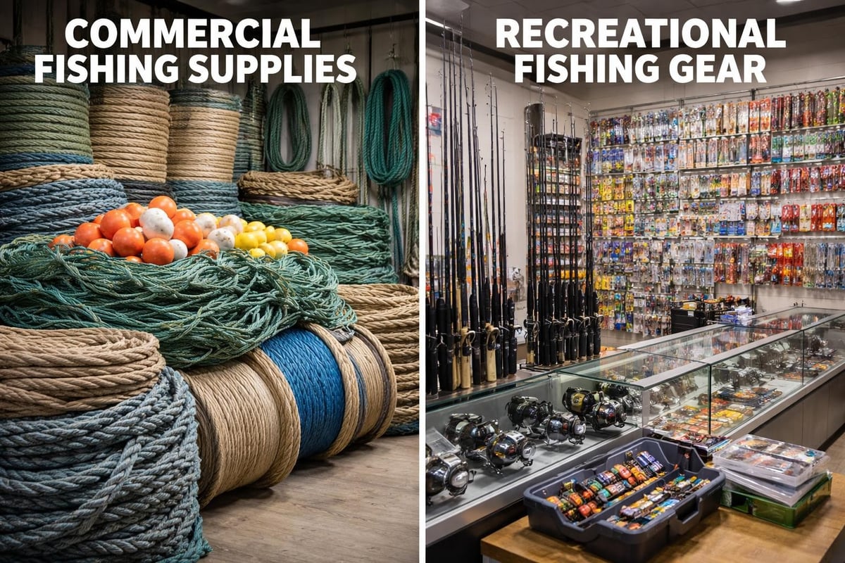 Commercial and recreational fishing equipment categories