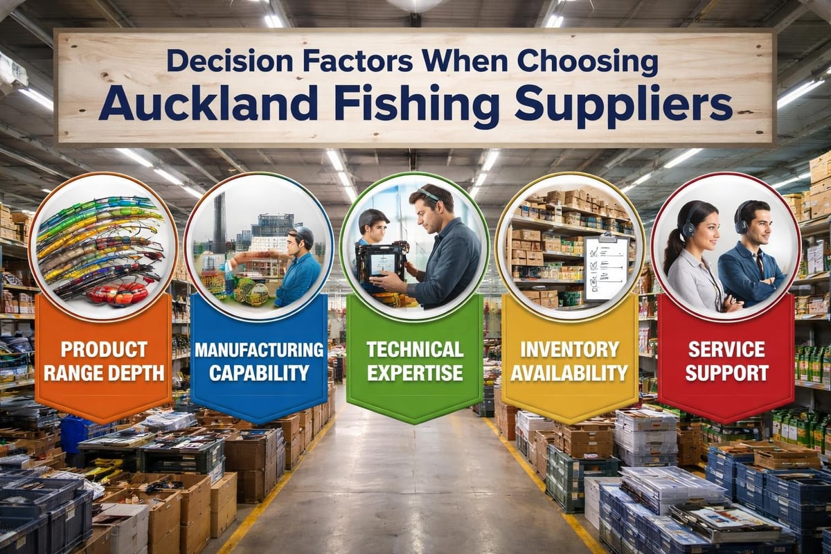 Fishing store selection criteria