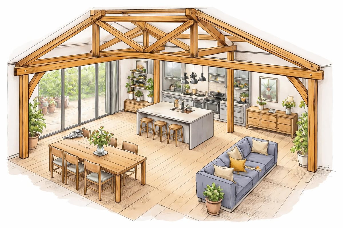 Timber extension layout design