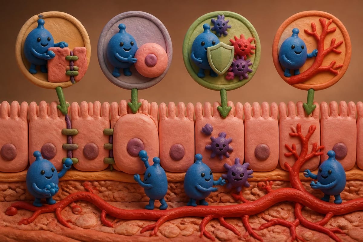 Gut barrier repair mechanisms