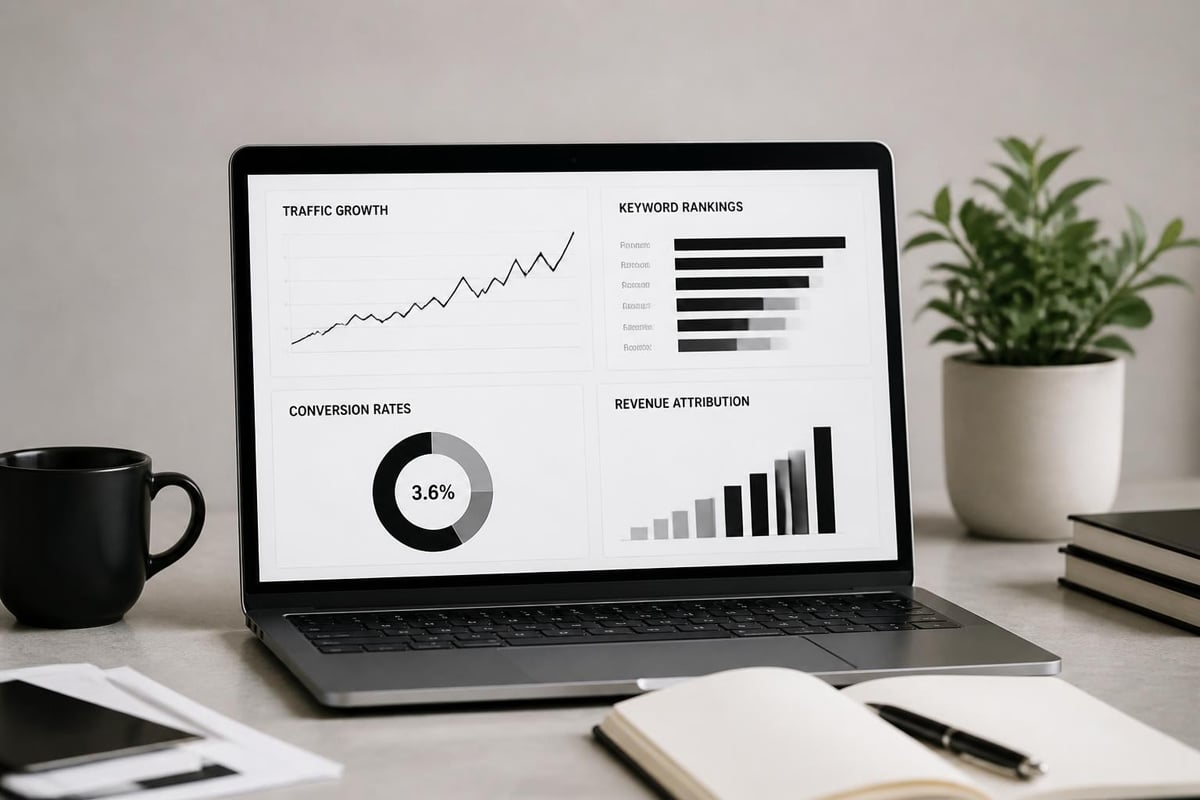 Organic growth metrics dashboard