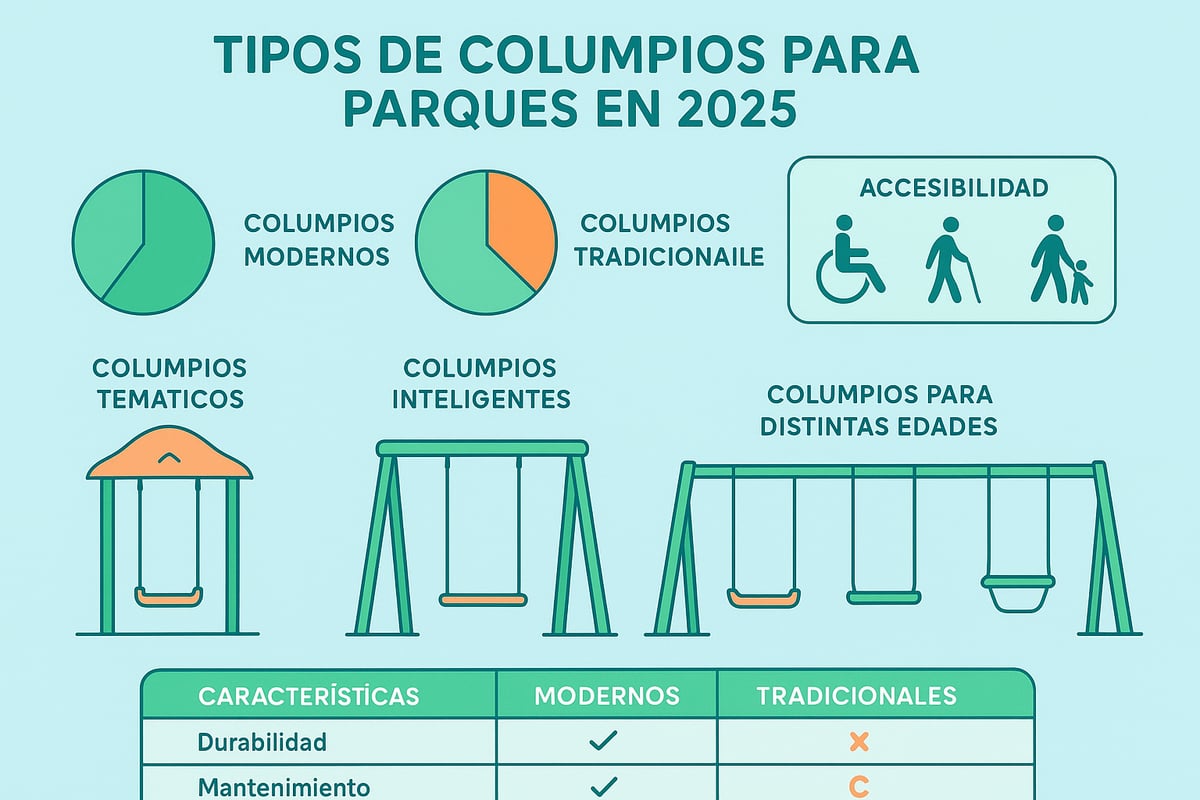 Tipos de Columpios para Parques en 2025