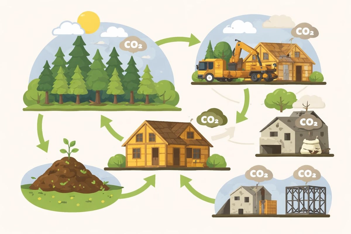 Environmental lifecycle of house timber