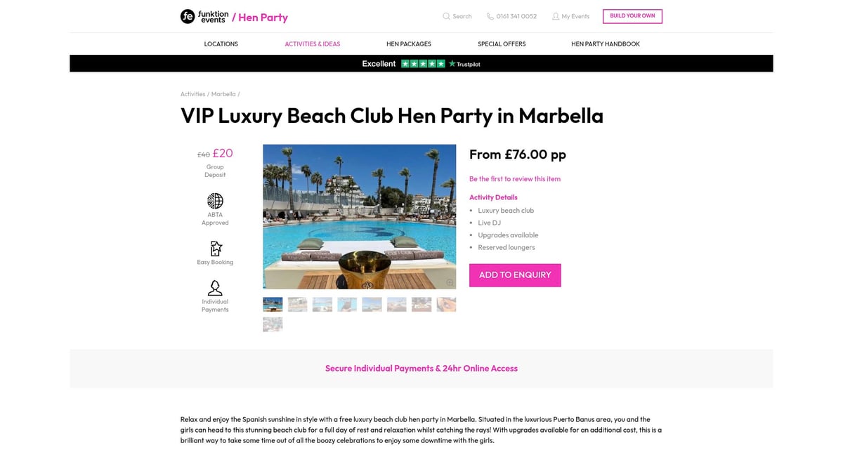8 Unforgettable Marbella Hen Party Ideas for 2025 - VIP Luxury Beach Club Day