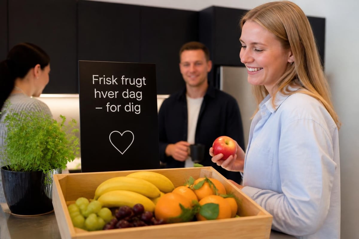 Frugtkasser til arbejdspladsen