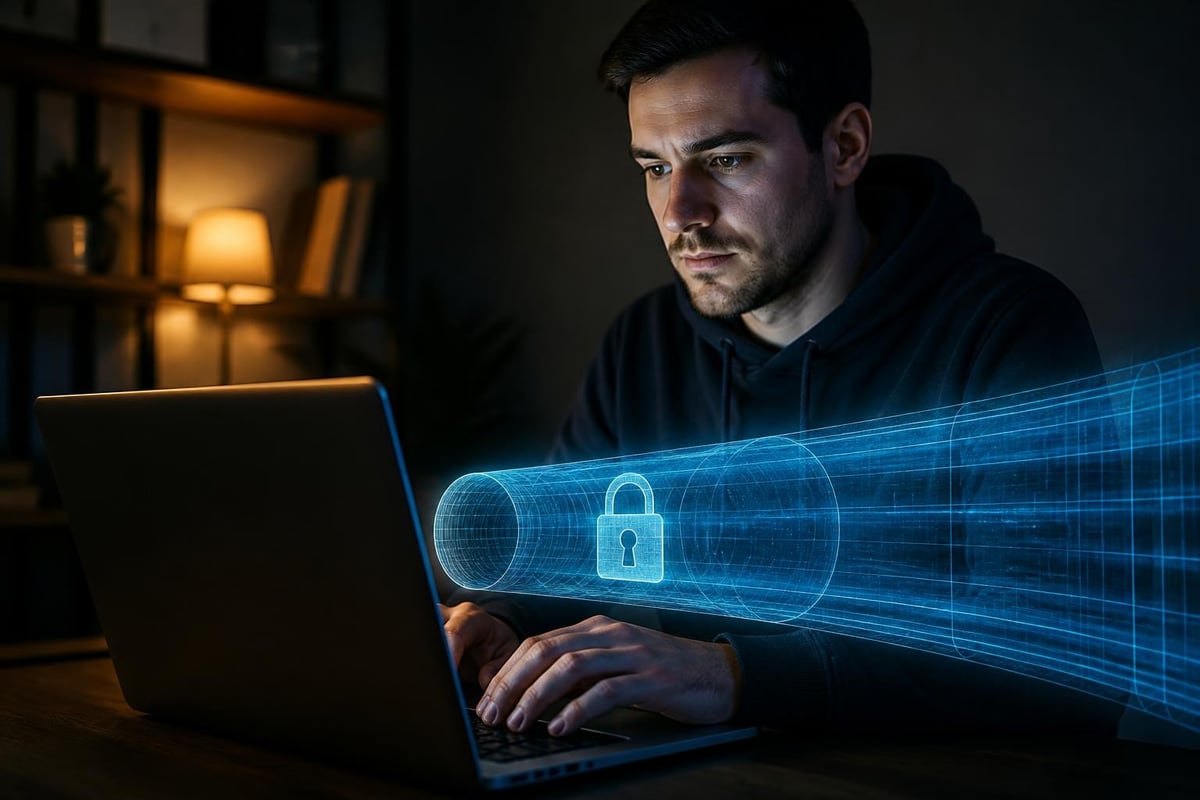 VPN encryption protecting torrent traffic