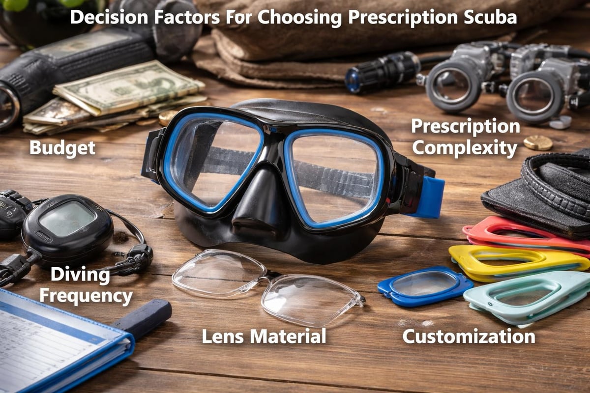 Comparing prescription scuba goggle options