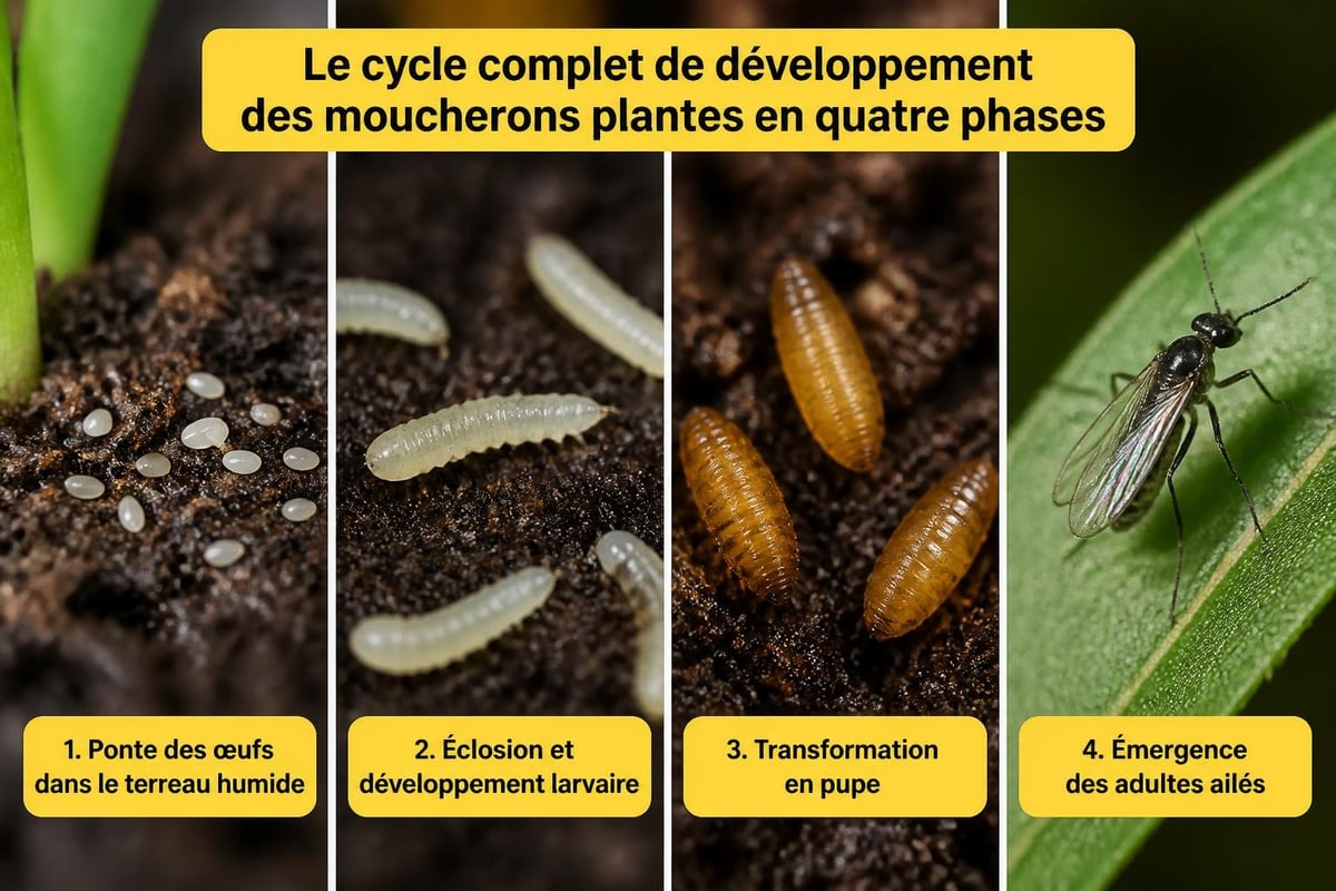 Cycle de vie des sciarides