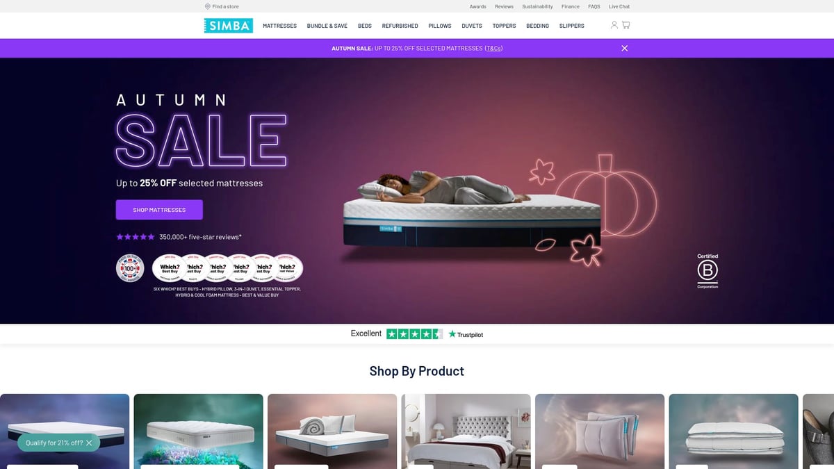 7 Top Bed Best Quality Choices for Luxurious Sleep in 2025 - Simba Hybrid Luxe Bed Frame & Mattress