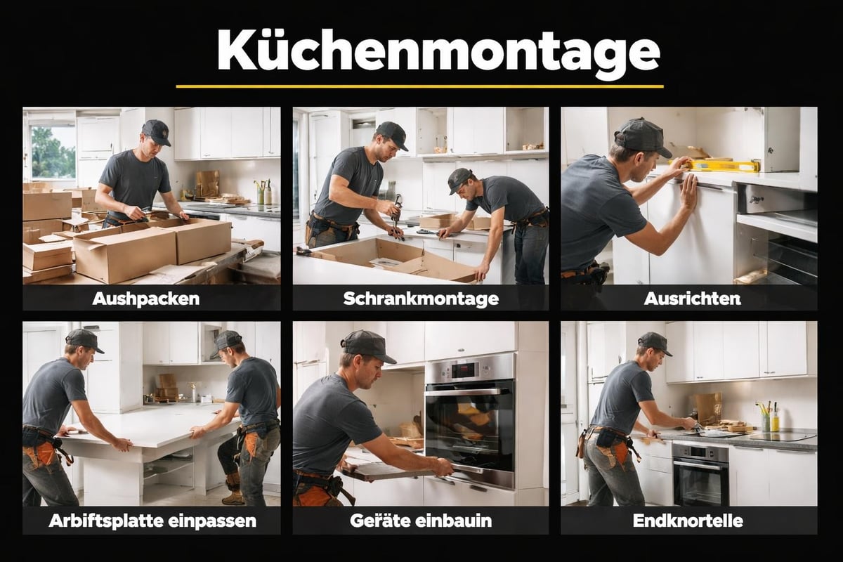 Professional kitchen assembly workflow