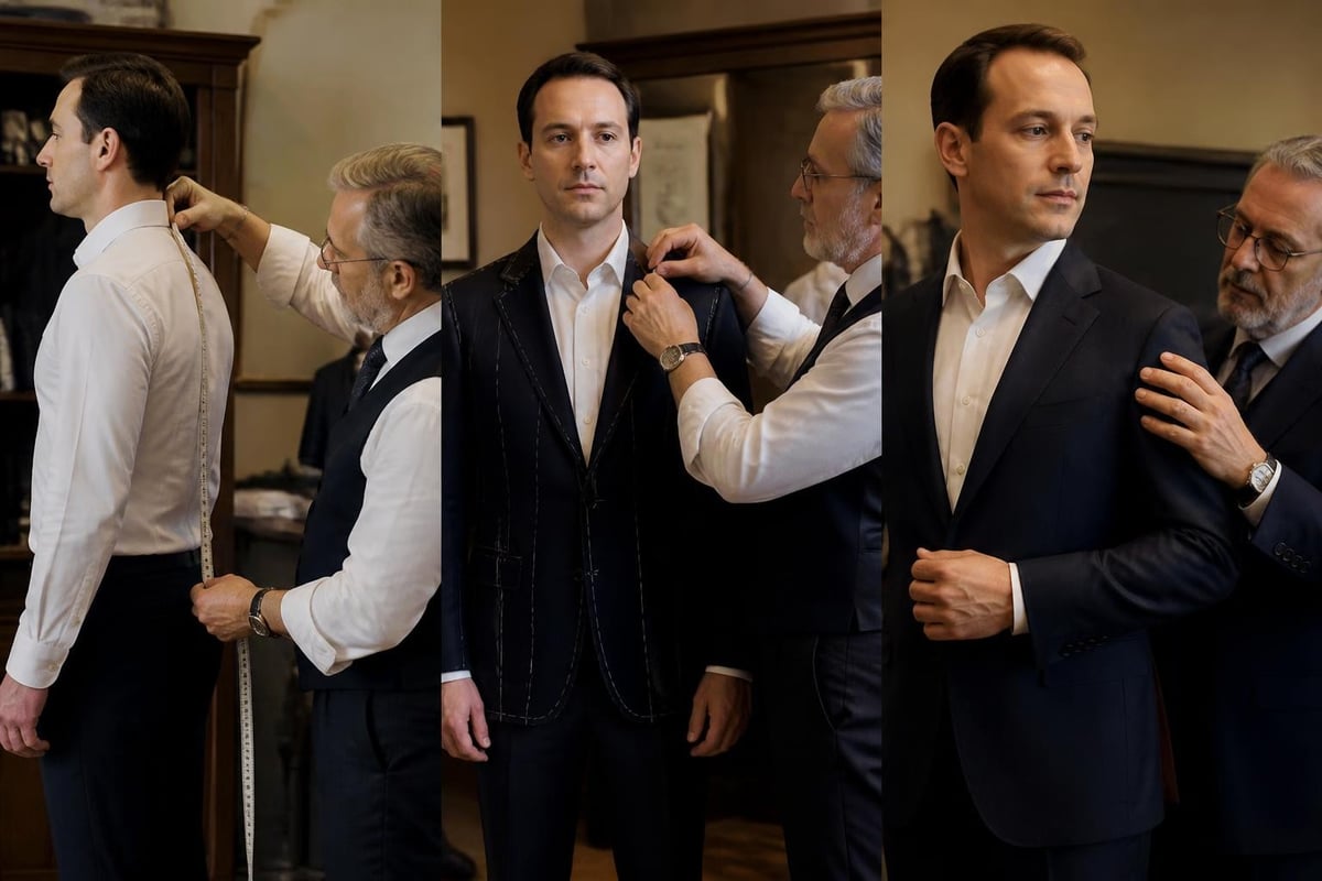 Bespoke suit fitting process