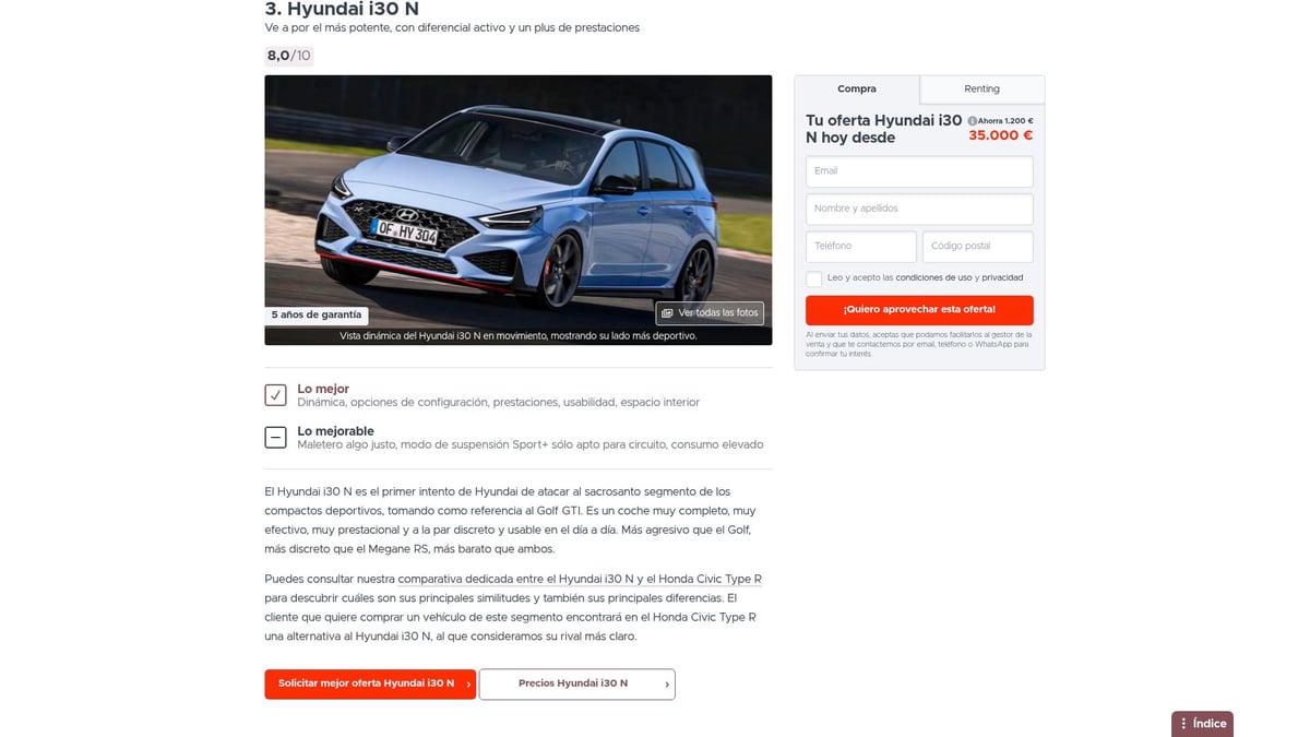 7 Coches Deportivos Baratos Que Sorprenden En 2025 - Hyundai i30 N