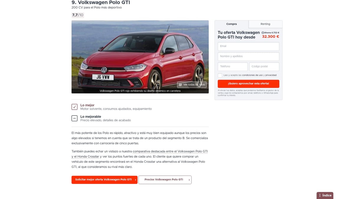 7 Coches Deportivos Baratos Que Sorprenden En 2025 - Volkswagen Polo GTI