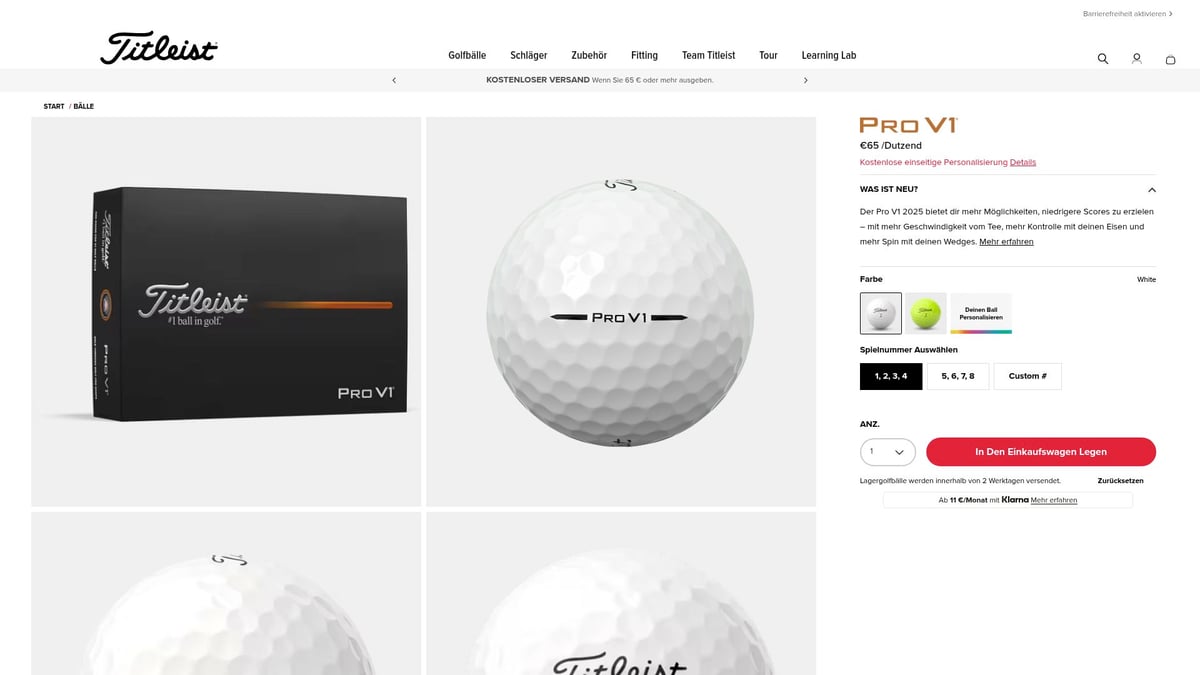 7 Beste Golfbälle Kaufen Günstig Tipps Für 2025 - 2. Titleist Pro V1 2025