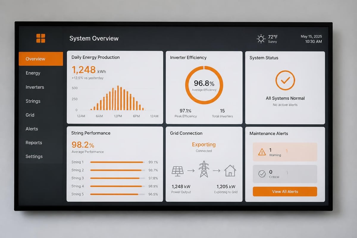 Solar monitoring dashboard