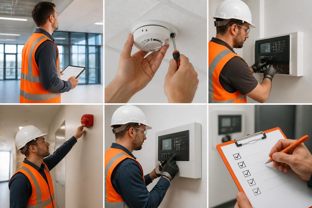 Commercial alarm installation workflow