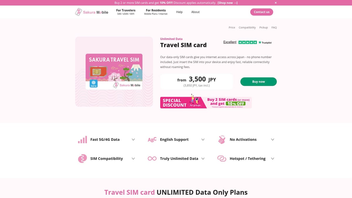 Top 7 Best Japan SIM Cards for Travelers in 2025 - Sakura Mobile