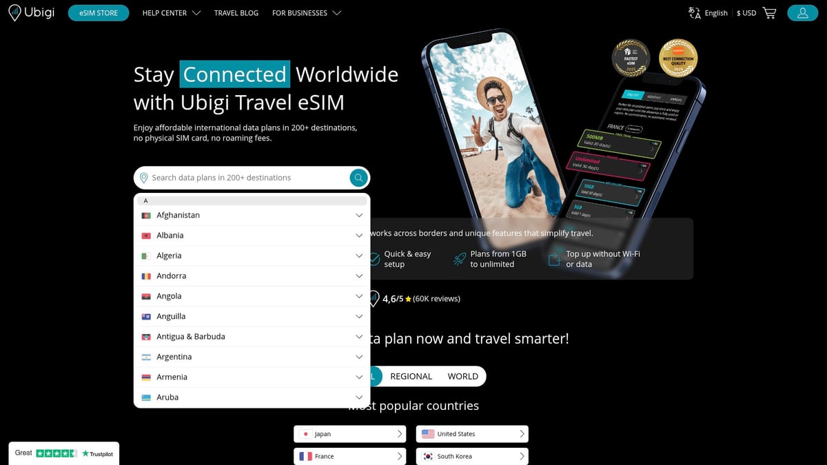 Top 7 Best Japan SIM Cards for Travelers in 2025 - Ubigi Japan eSIM