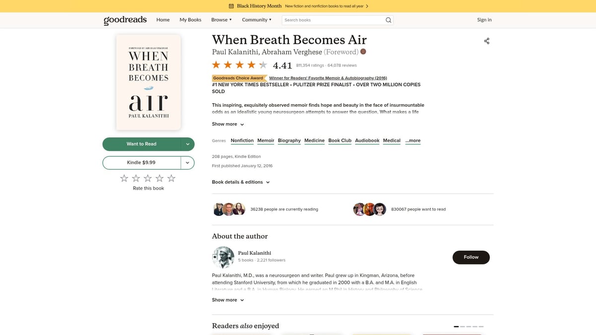 8 Empathy Books to Deepen Your Understanding in 2026 - When Breath Becomes Air by Paul Kalanithi