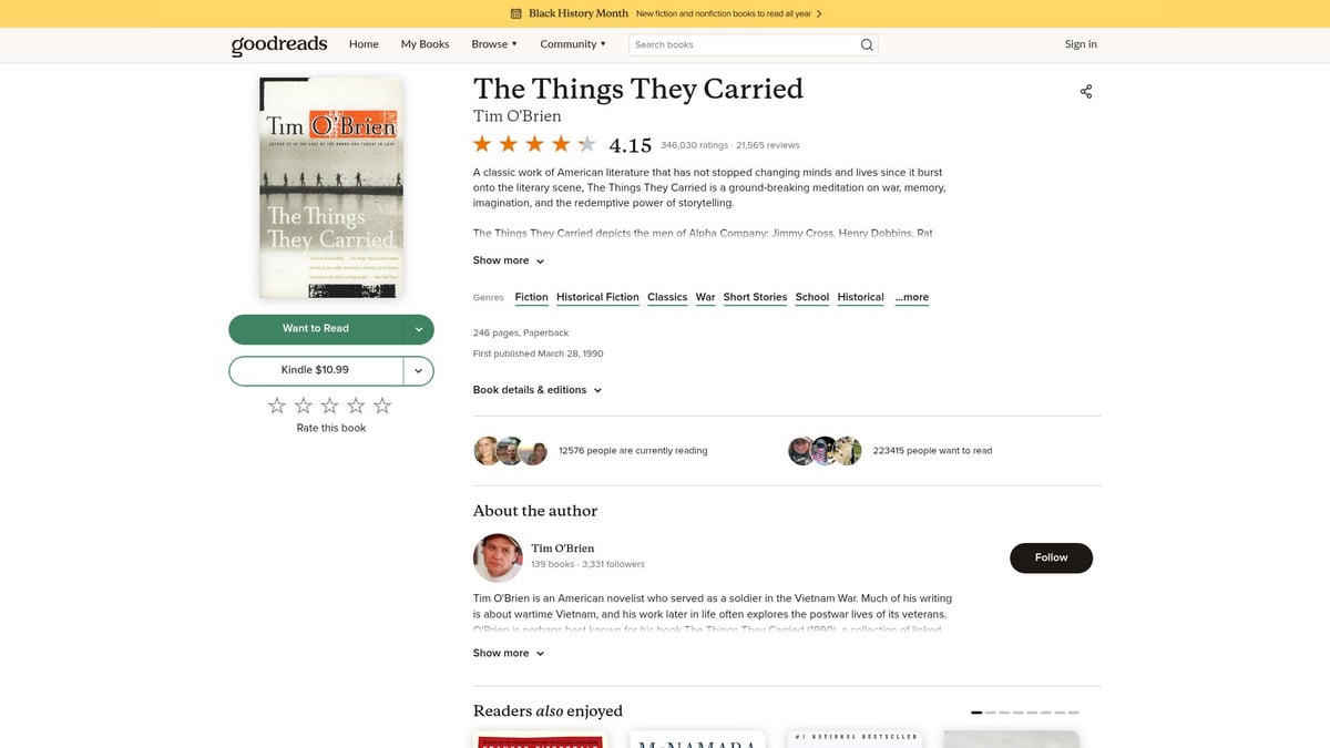 8 Empathy Books to Deepen Your Understanding in 2026 - The Things They Carried by Tim OβBrien
